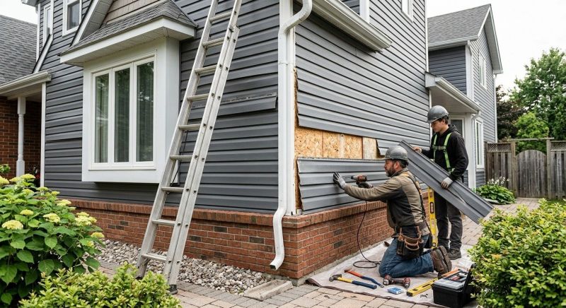 Our team working on Siding Service projects in Union, KY