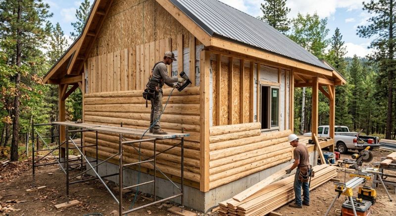 Log Siding Installation in Lawrenceburg, IN