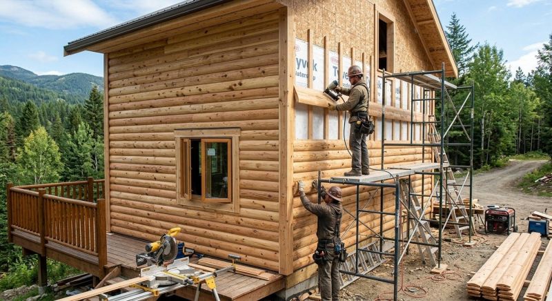 Log Siding Installation in Lawrenceburg, IN