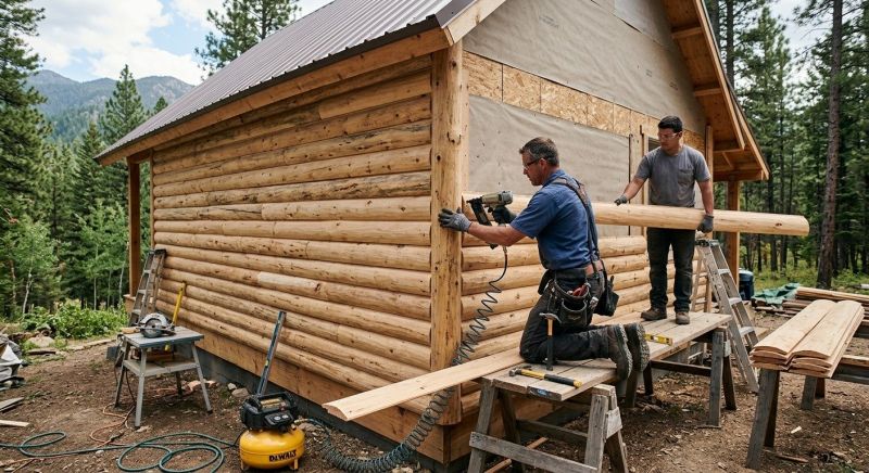 Log Siding Installation in Morning View, KY