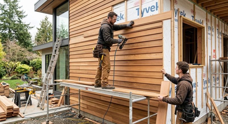 Wood Cladding Installation in Aurora, IN